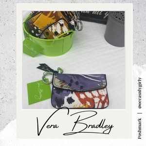 Vera Bradley Jen Zip ID Wallet Painted Feathers